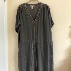 Banana republic heritage silk dress with beading